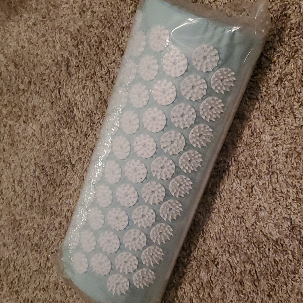 Acupressure pillow, New, light blue. Caring mill.